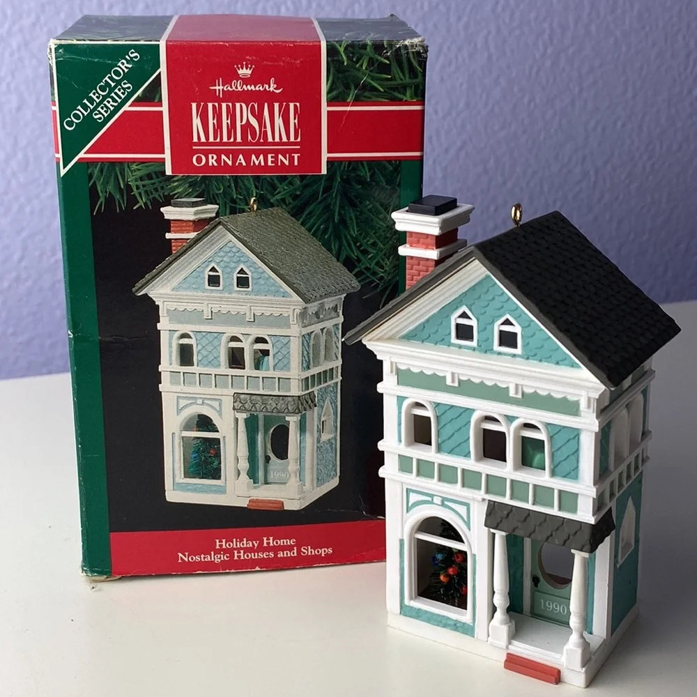 1990 Hallmark Collectible 1990 Nostalgic Houses & Shops 7th Holiday Home
